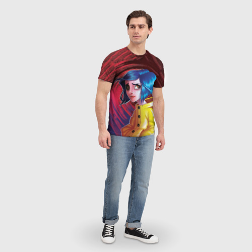 Мужская футболка 3D с принтом КОРАЛИНА В СТРАНЕ КОШМАРОВ, вид сбоку #3
