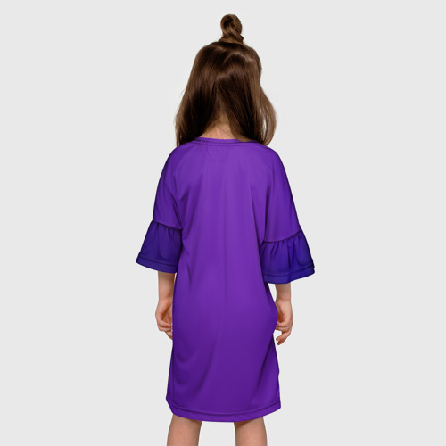 Детское платье 3D с принтом Назад в 90, вид сзади #2