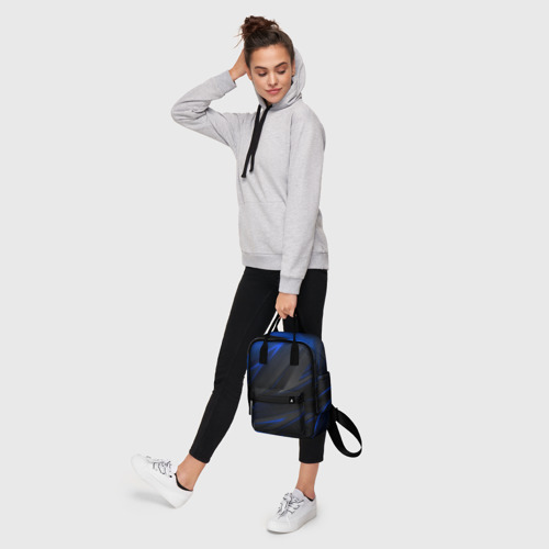 Женский рюкзак 3D с принтом Blue and Black, фото #4