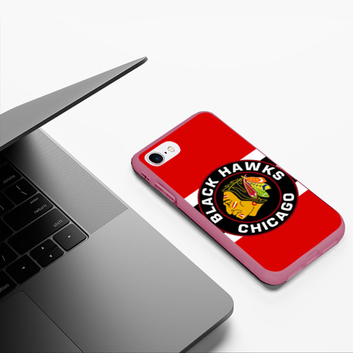 Чехол для iPhone 7/8 матовый с принтом Chicago Blackhawks, фото #5