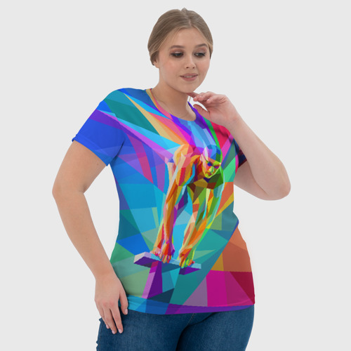 Женская футболка 3D с принтом Пловец, фото #4