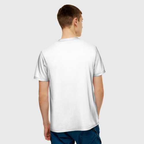 Мужская 3D футболка с принтом Берсерк Синий Экзорцист, вид сзади #2