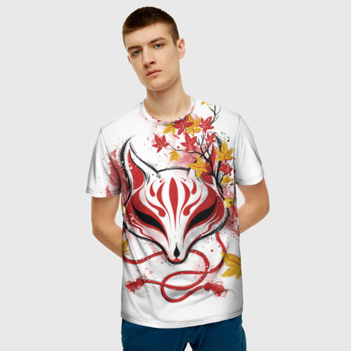 Мужская 3D футболка с принтом Берсерк Синий Экзорцист, фото на моделе #1