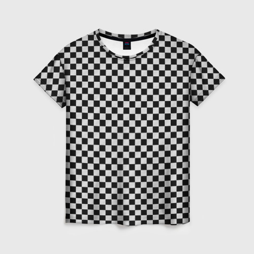 Женская футболка 3D с принтом Checkerboard Color, вид спереди #2