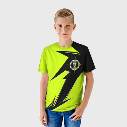 Детская футболка 3D с принтом Геодезическая форма, фото на моделе #1