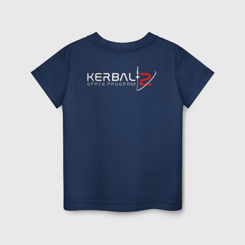 Детская футболка хлопок с принтом Кербанафт + лого на спине, вид сзади #1