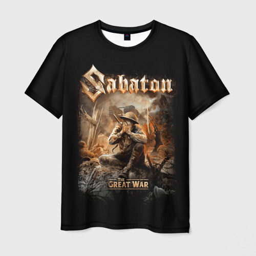 Мужская футболка 3D с принтом Sabaton, вид спереди #2