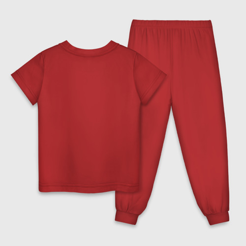Детская пижама хлопок с принтом FC BARCELONA (BARCA), вид сзади #1