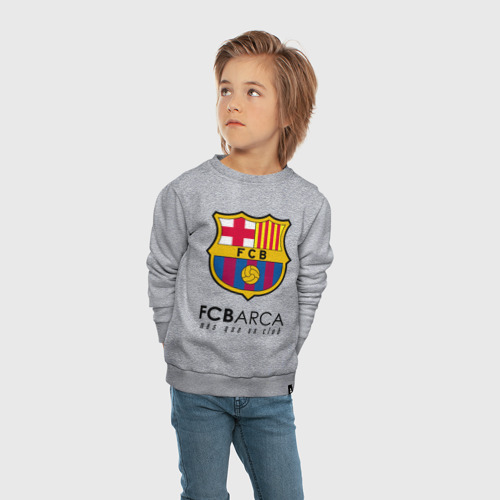 Детский свитшот хлопок с принтом FC BARCELONA (BARCA), вид сбоку #3
