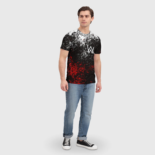 Мужская футболка 3D с принтом ALAN WALKER (НА СПИНЕ), вид сбоку #3