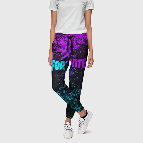 Женские брюки 3D с принтом FORTNITE X, фото на моделе #1