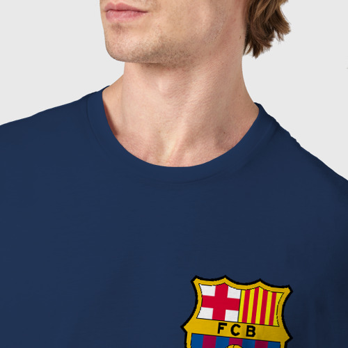 Мужская футболка хлопок с принтом FC Barcelona, фото #4