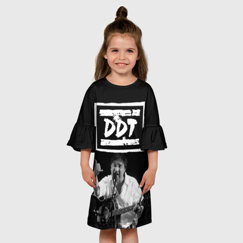 Детское платье 3D с принтом ДДТ, вид сбоку #3