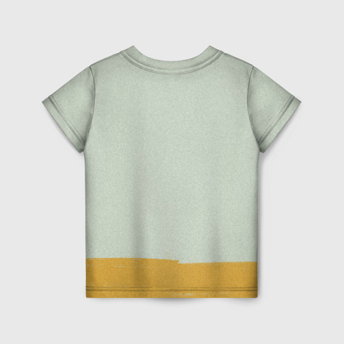 Детская футболка 3D с принтом Подсолнухи, вид сзади #1