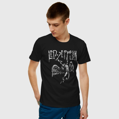 Мужская футболка с принтом Led Zeppelin, фото на моделе #1
