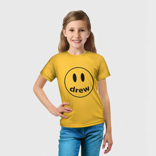 Детская футболка 3D с принтом Джастин Бибер, вид сбоку #3
