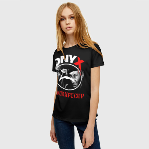 Женская футболка 3D с принтом Onyx, фото на моделе #1