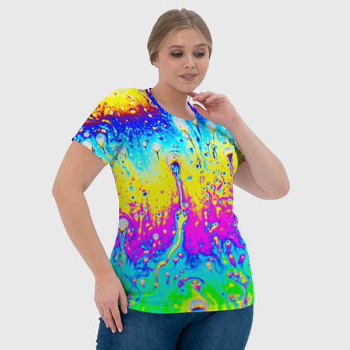 Женская футболка 3D с принтом Кислотный стиль, фото #4