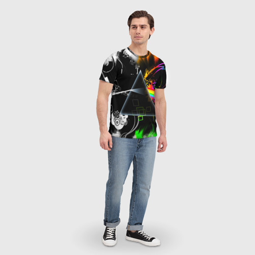 Мужская футболка 3D с принтом Pink Floyd, вид сбоку #3