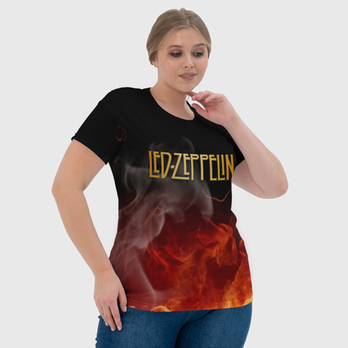 Женская футболка 3D с принтом LED ZEPPELIN, фото #4