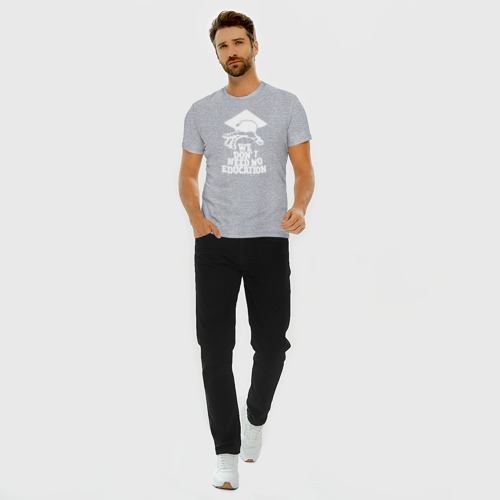 Мужская футболка хлопок Slim с принтом Pink Floyd, вид сбоку #3