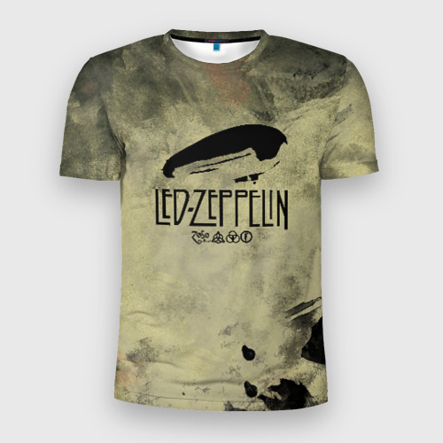 Мужская футболка 3D Slim с принтом Led Zeppelin, вид спереди #2