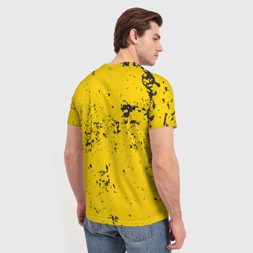 Мужская 3D футболка с принтом Rock Privet, вид сзади #2