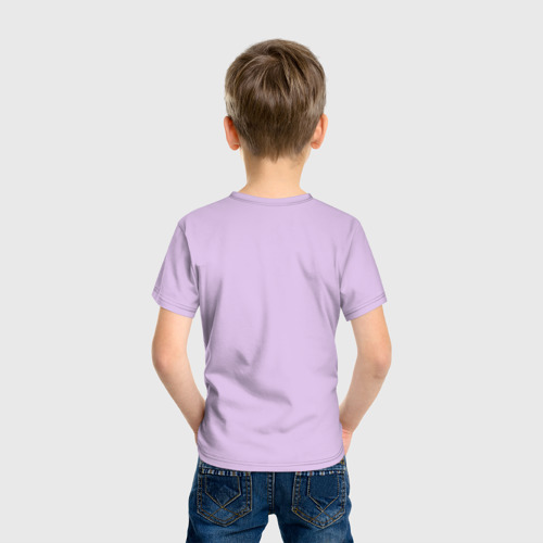 Детская футболка с принтом Милый единорог, вид сзади #2