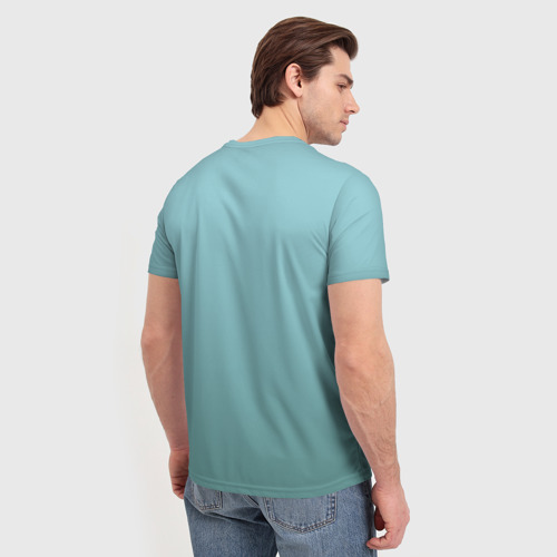 Мужская 3D футболка с принтом Fishing, вид сзади #2