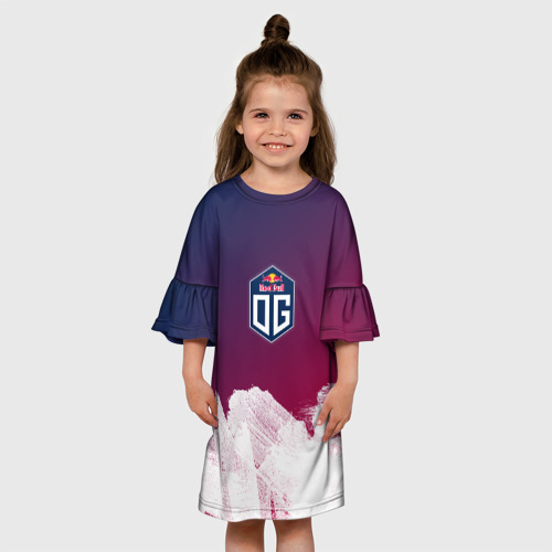 Детское платье 3D с принтом OG, вид сбоку #3