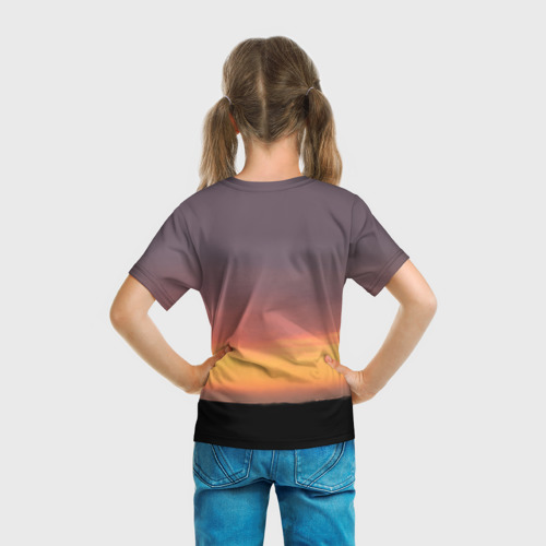 Детская 3D футболка с принтом Jumping, вид сзади #2