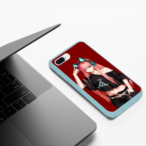 Чехол для iPhone 7Plus/8 Plus матовый с принтом ZeroTwo (Darling in the Franx), фото #5