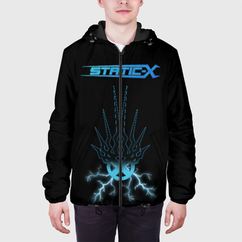 Мужская куртка 3D с принтом Static-X, вид сбоку #3