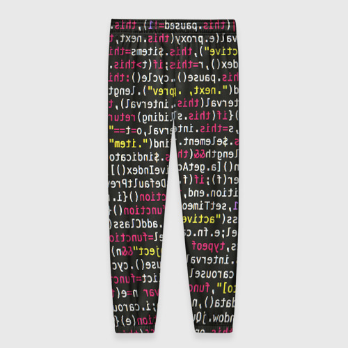 Женские брюки 3D с принтом ЦИФРЫ КОДА, вид сзади #1