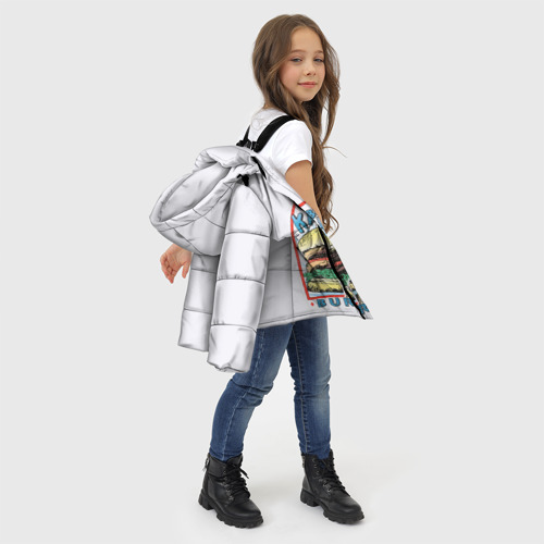 Зимняя куртка для девочек 3D с принтом Big Kahuna Burger, фото #4
