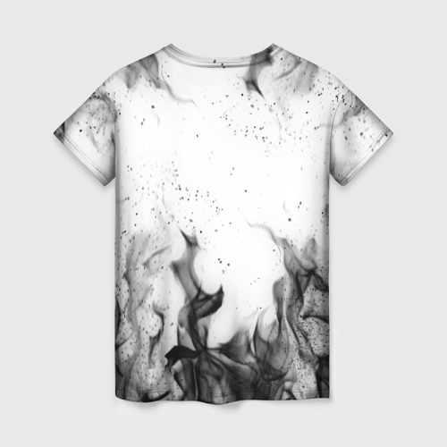Женская футболка 3D с принтом ЧЁРНЫЙ КЛЕВЕР | BLACK CLOVER, вид сзади #1