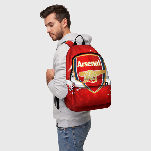 Рюкзак 3D с принтом Arsenal, фото на моделе #1