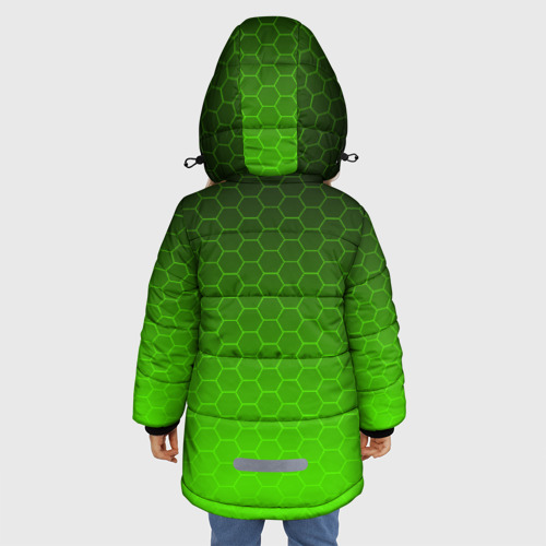 Зимняя куртка для девочек 3D с принтом Stalker свобода, вид сзади #2