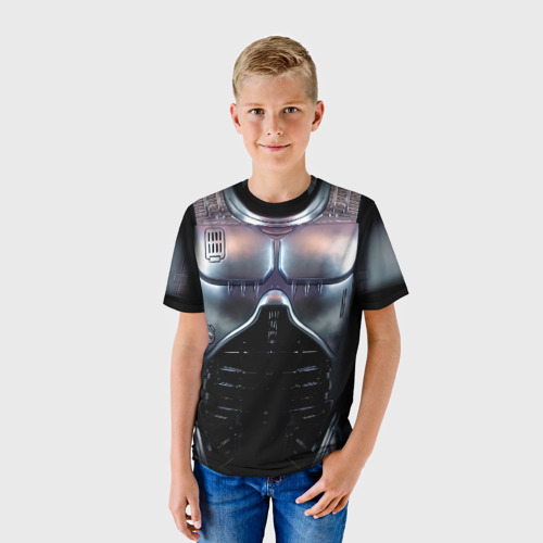 Детская футболка 3D с принтом Робокоп костюм, фото на моделе #1