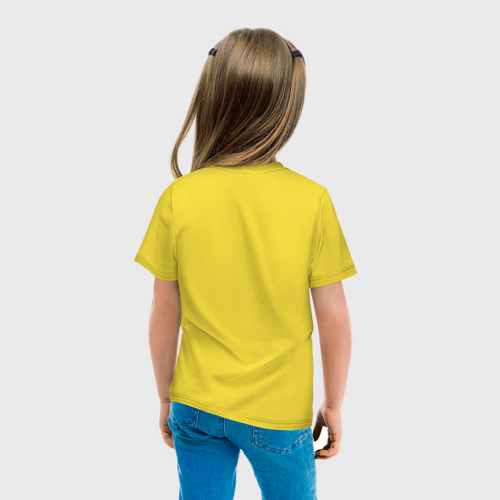 Детская футболка хлопок с принтом Гражданская оборона, вид сзади #2