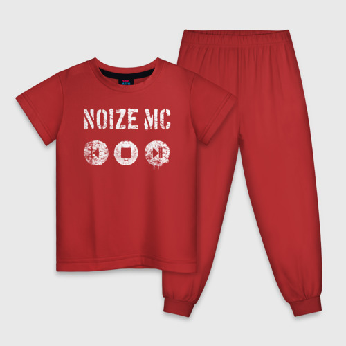 Детская пижама хлопок с принтом Noize MC, вид спереди #2
