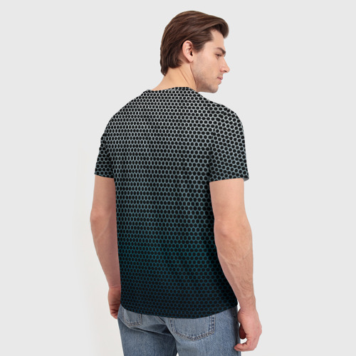 Мужская 3D футболка с принтом Аргентина форма, вид сзади #2