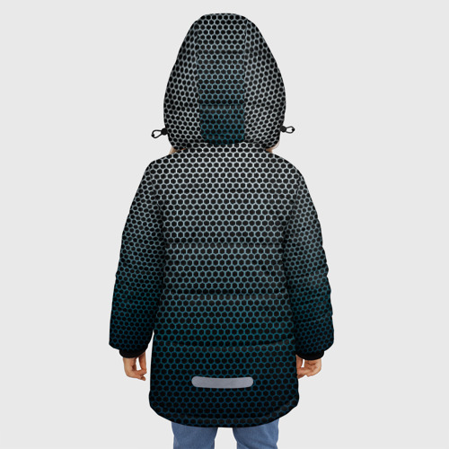 Зимняя куртка для девочек 3D с принтом Аргентина форма, вид сзади #2