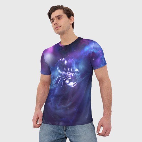 Мужская 3D футболка с принтом Скорпион, фото на моделе #1