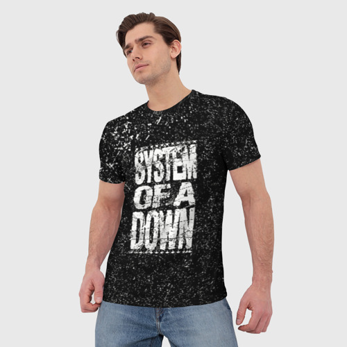Мужская футболка 3D с принтом System of a Down, фото на моделе #1