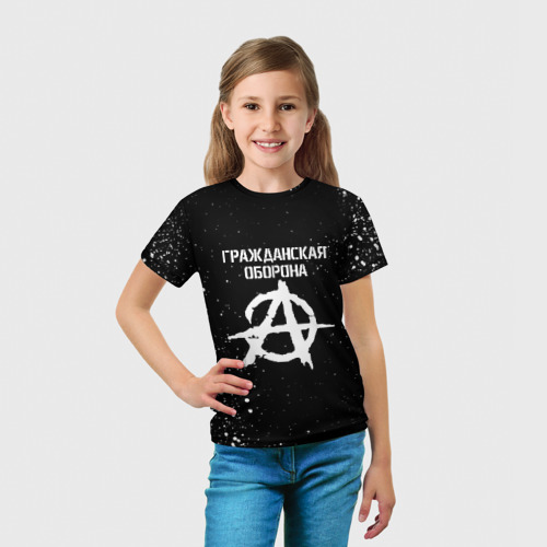 Детская футболка 3D с принтом ГРАЖДАНСКАЯ ОБОРОНА, вид сбоку #3