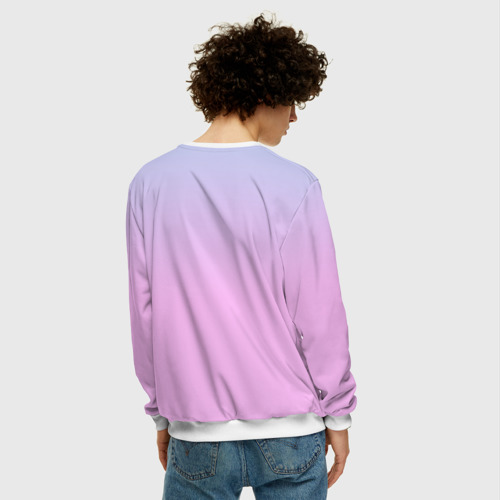 Мужской 3D свитшот с принтом Дзётаро кудзе фиолет, вид сзади #2