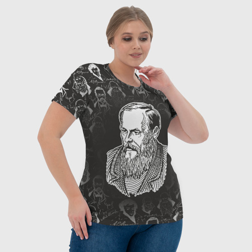 Женская футболка 3D с принтом Достоевский Фёдор Михайлович, фото #4