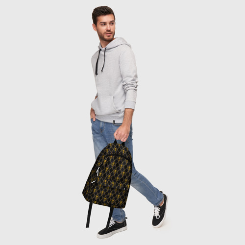Рюкзак 3D с принтом KILLER QUEEN желтый паттерн, фото #5