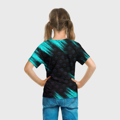 Детская 3D футболка с принтом Brawl Stars CROW, вид сзади #2